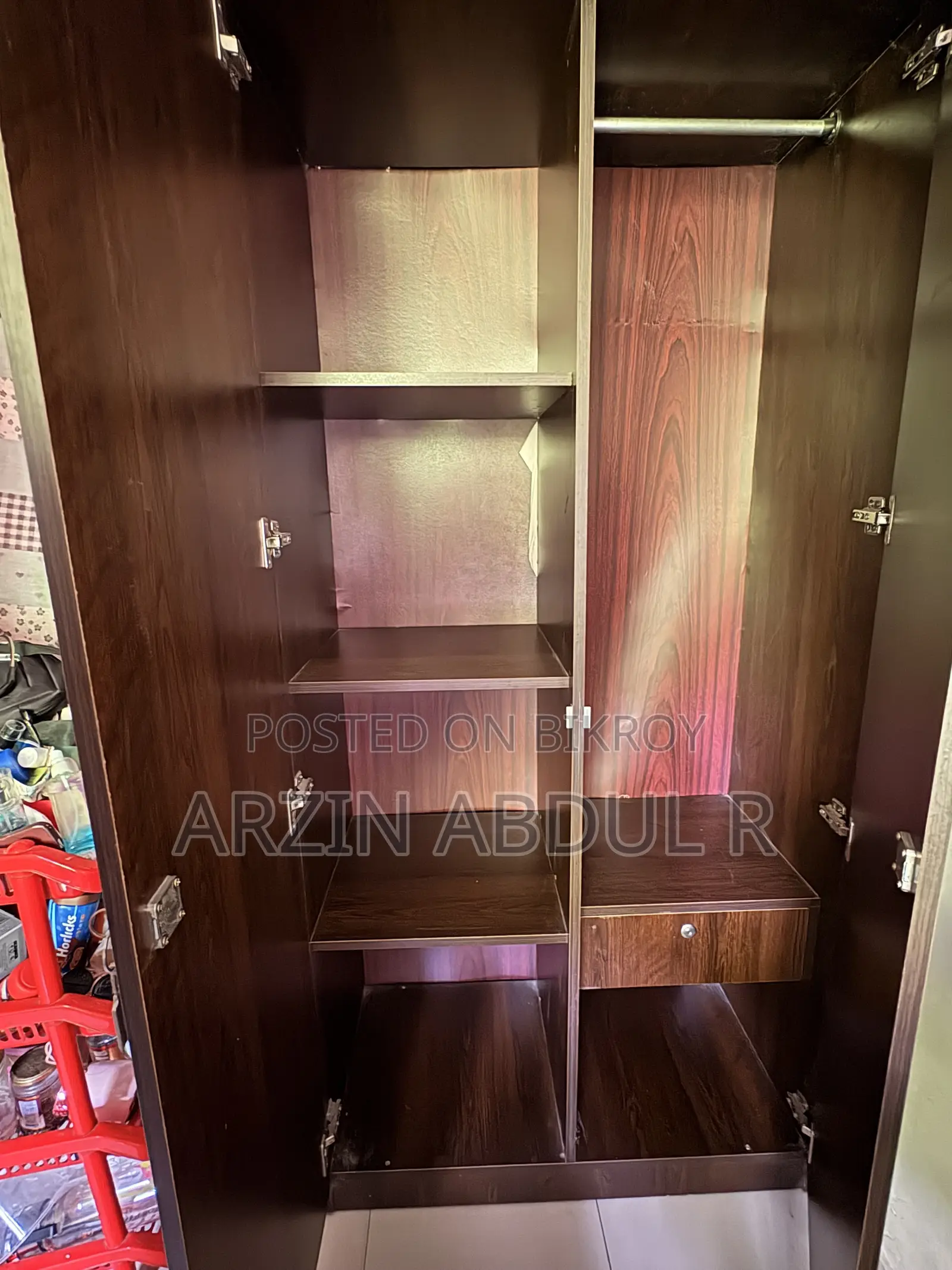 Cupboard, Double Door With Drawer
