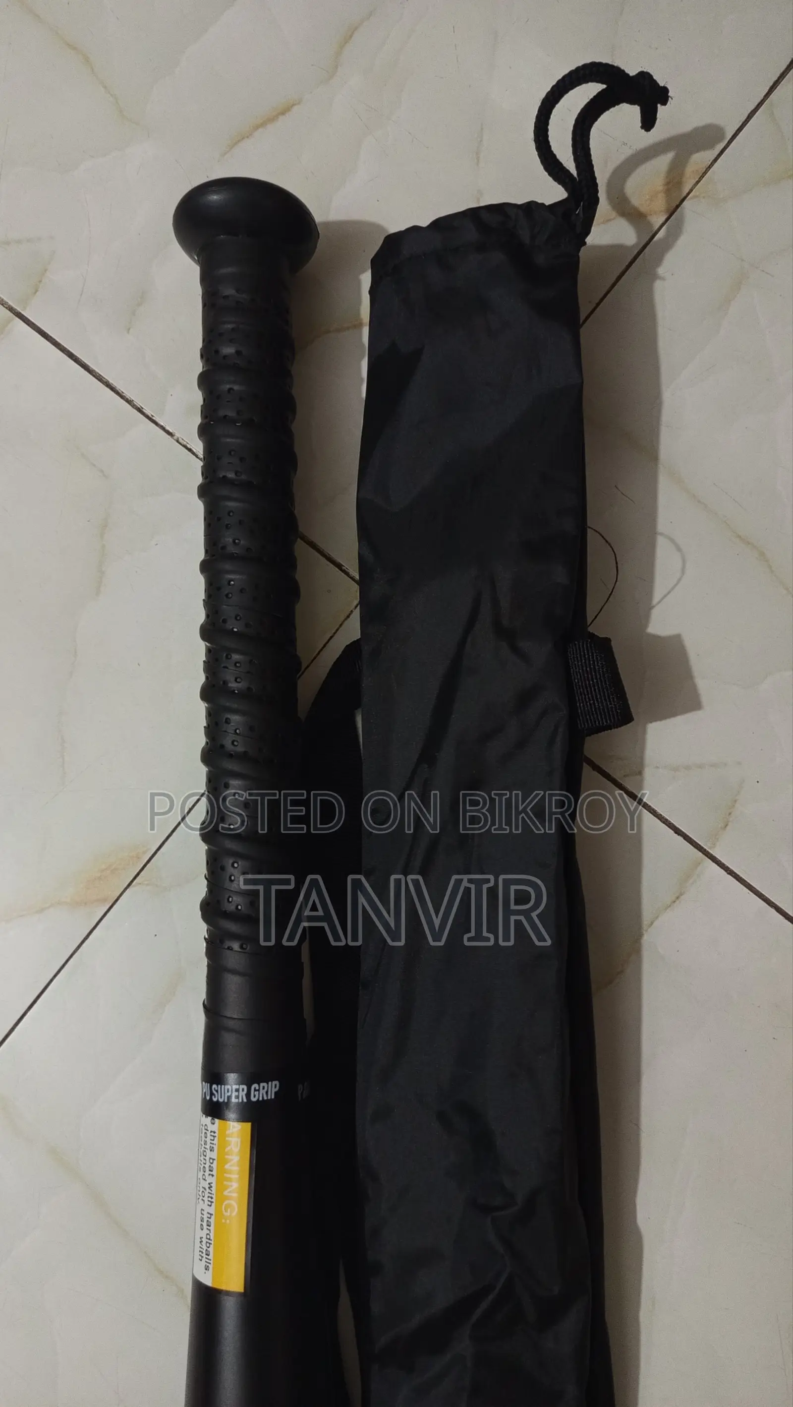 32 Inches Metal Black Baseball Bat (Weight 1.4 Kg)