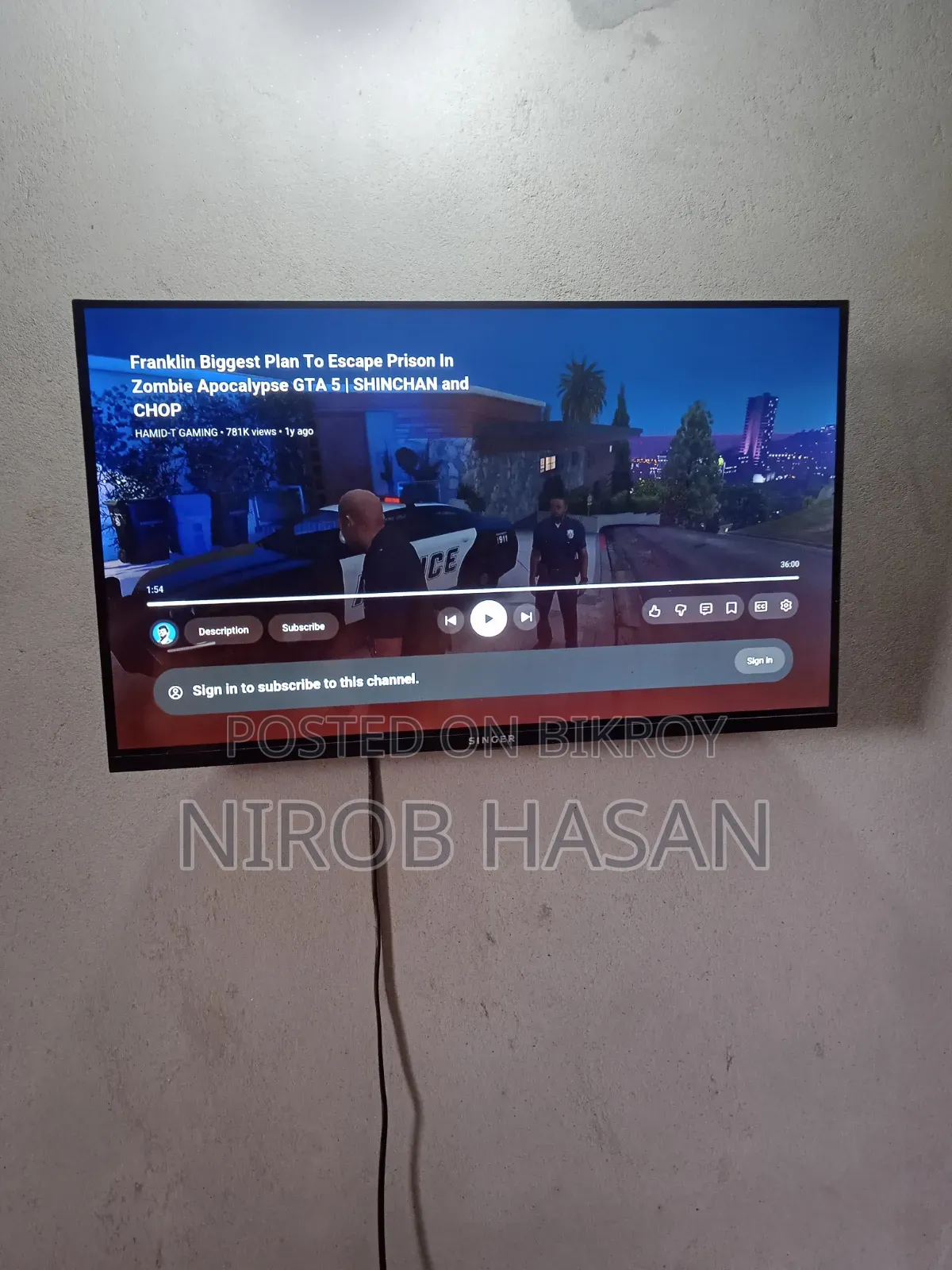 সিঙ্গার গুগল ভয়েস কন্ট্রোল টিভি ৩২ ইঞ্চি
