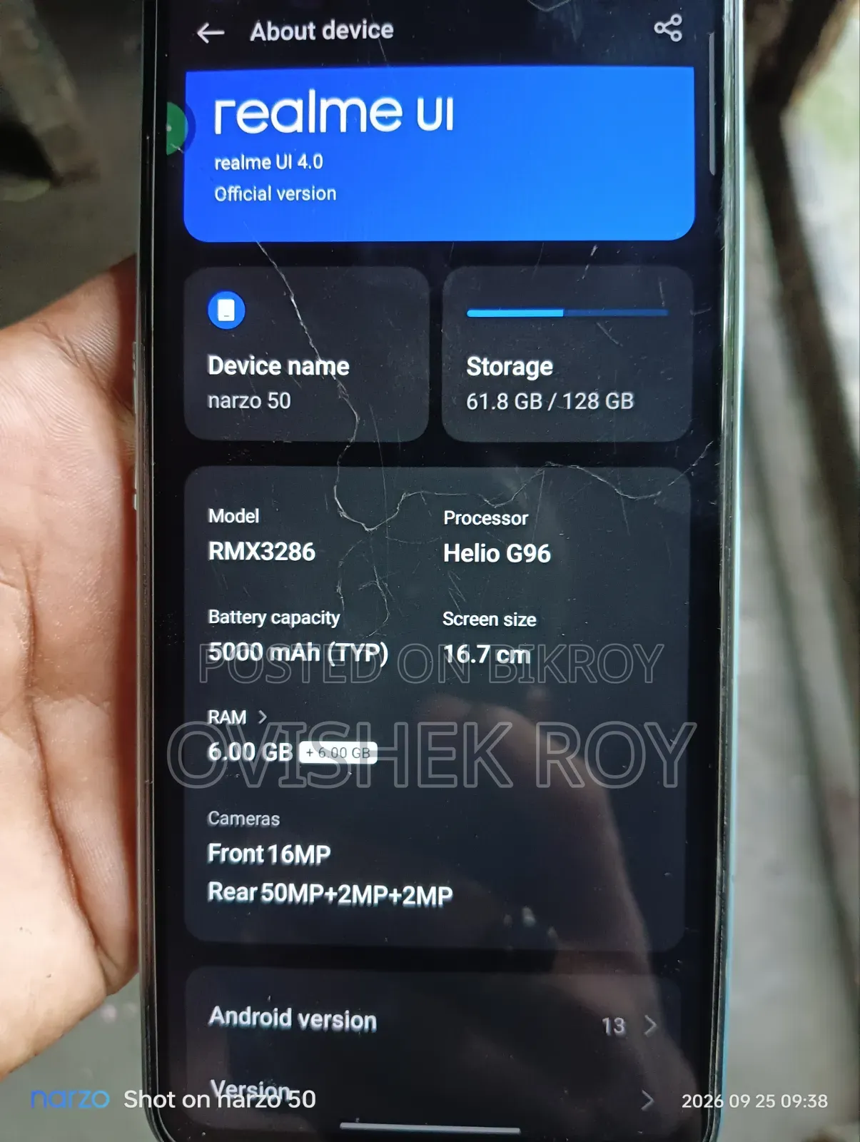 Realme Narzo 50 128 GB Blue