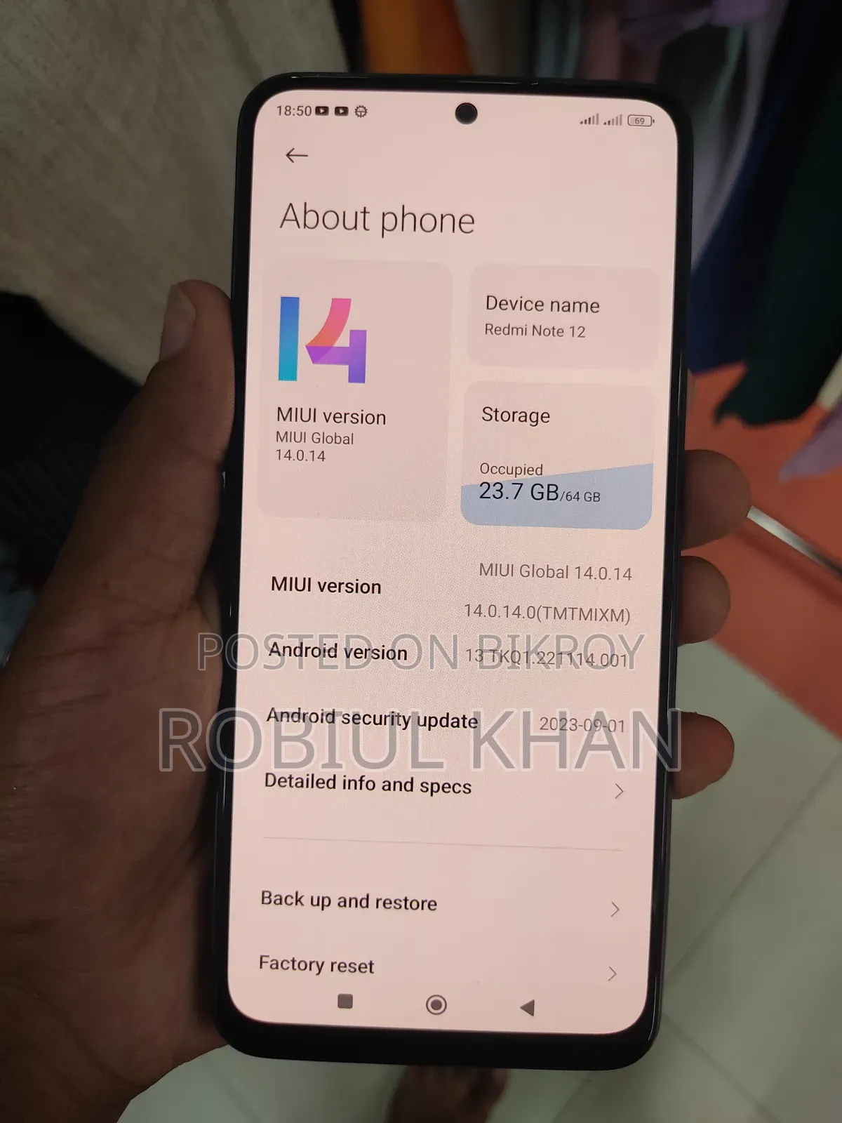 Xiaomi Redmi Note 12 128 GB Black