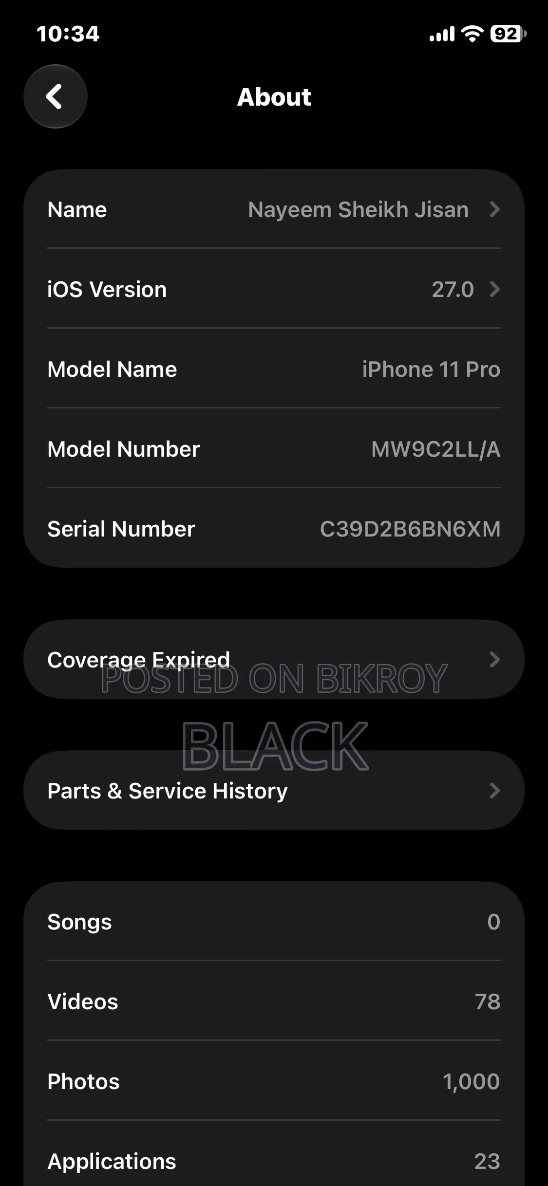 Apple iPhone 11 Pro 64 GB Gray