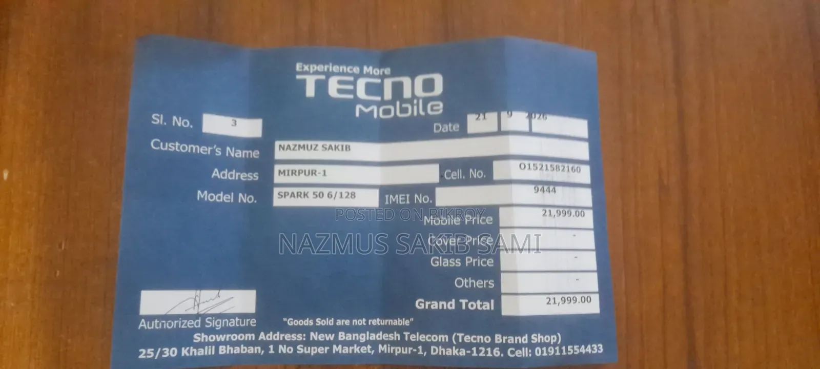 New Tecno Spark 50 128 GB Black