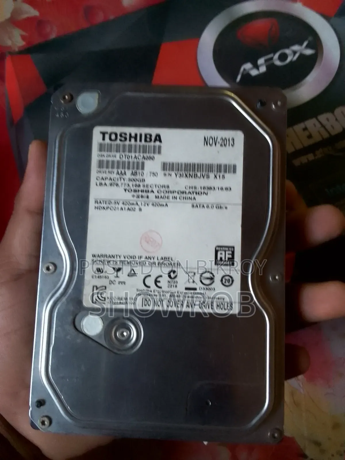 Toshiba Hard Disk 500 GB