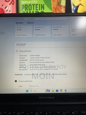 Laptop Asus Vivobook Go 15 8GB Intel Core i3 SSHD (Hybrid) 512GB