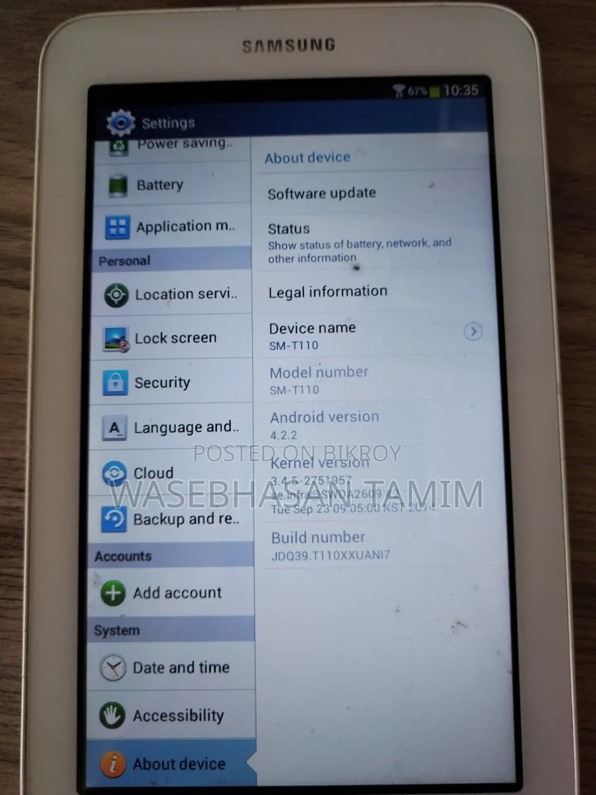 Samsung Galaxy Tab 3 Lite 7.0 8 GB White