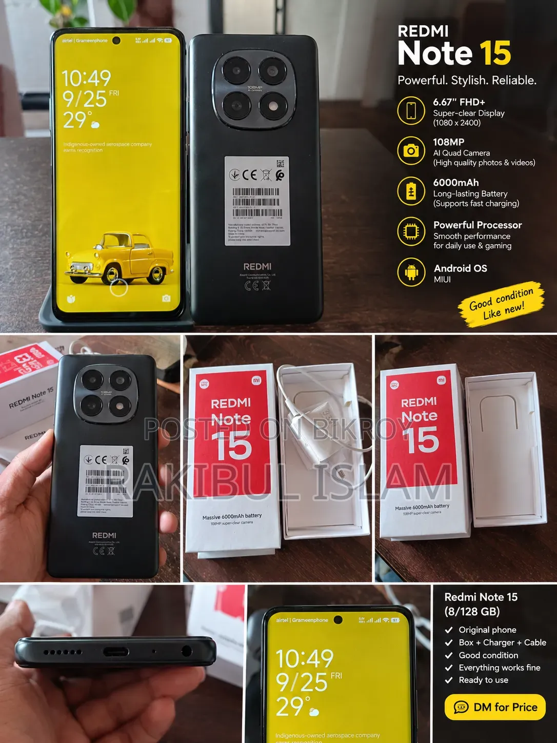 Xiaomi Redmi Note 15 128 GB Black