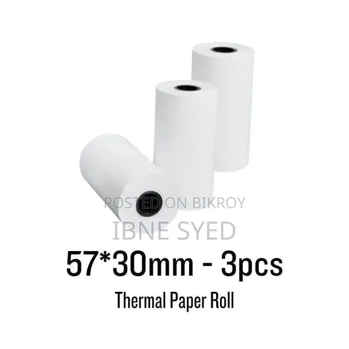 Portable Instant Photo Mini Printer, With 3 Sticky Thermal Paper Roll.