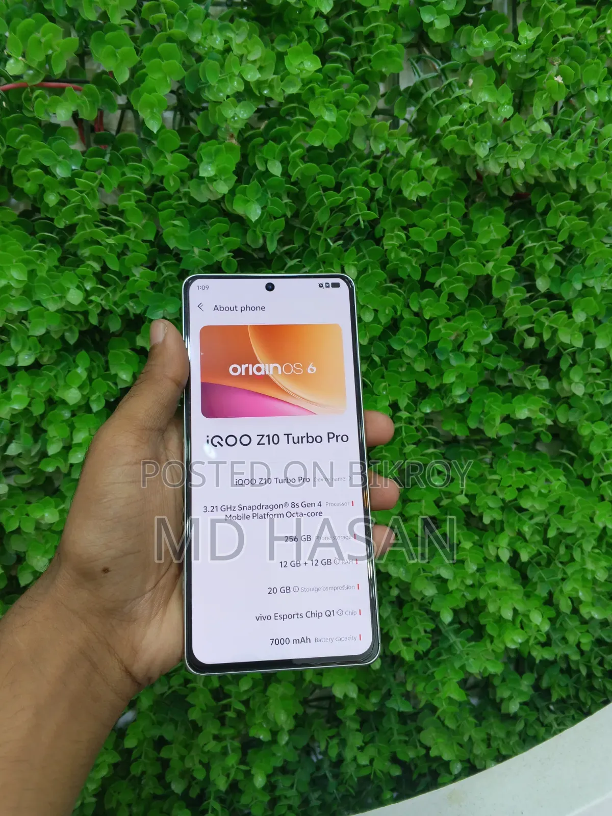 ভিভো আইকিউও জেড১০ টার্বো প্রো ২৫৬ জিবি সাদা