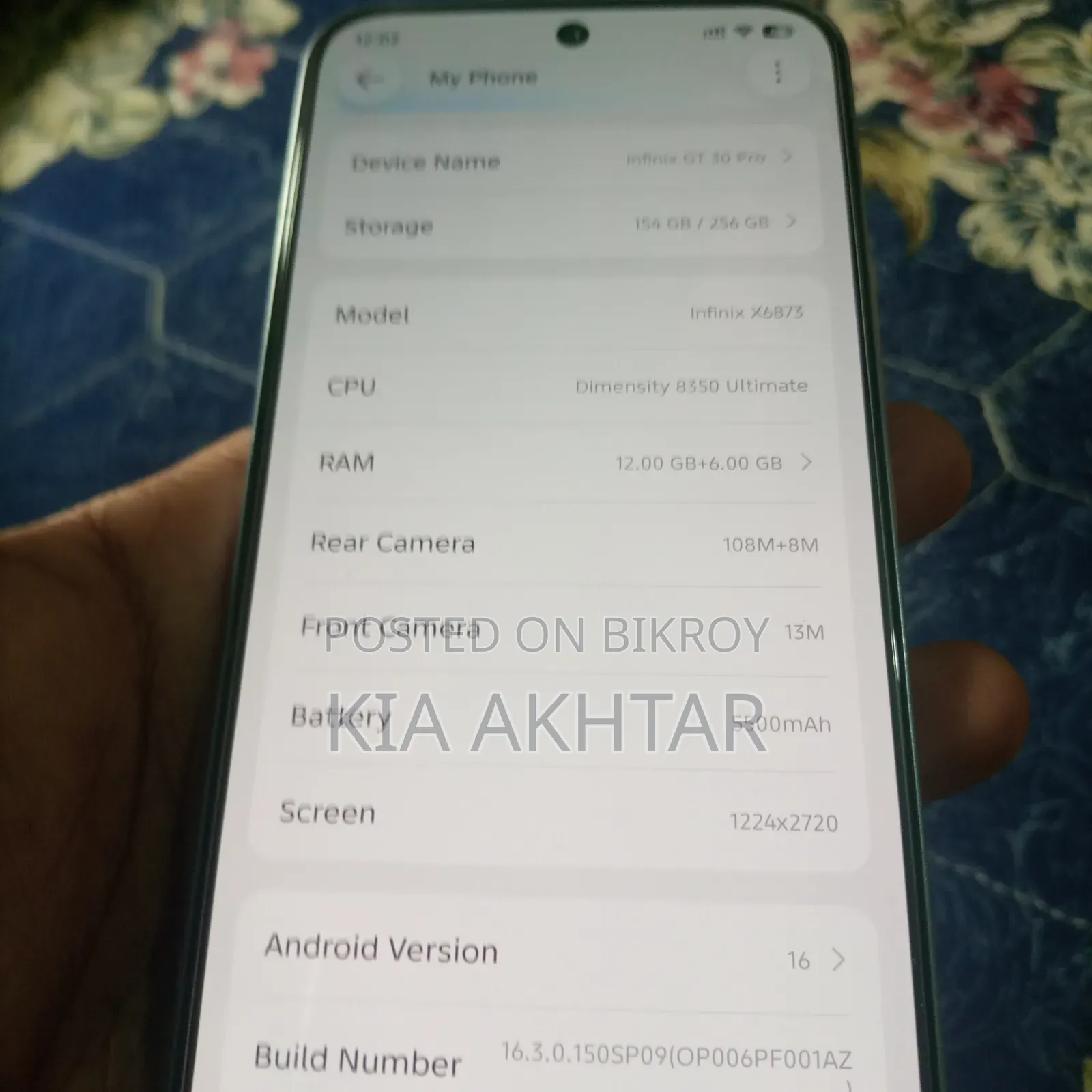 Infinix GT 30 5G 256 GB White