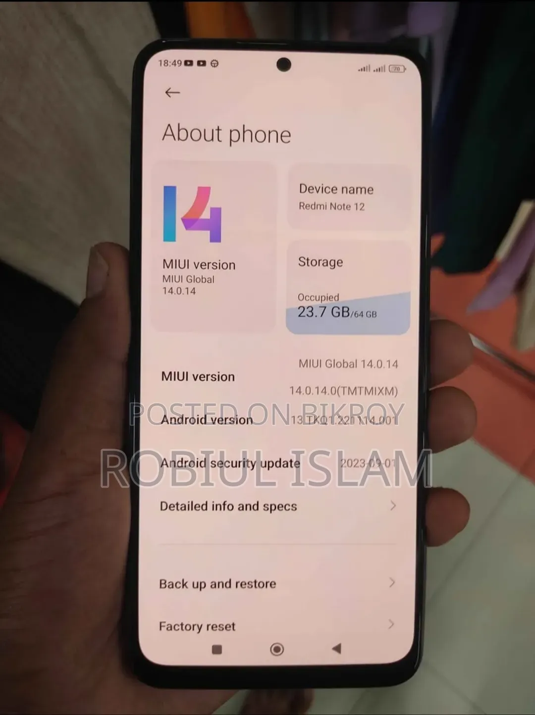 Xiaomi Redmi Note 12 128 GB Black