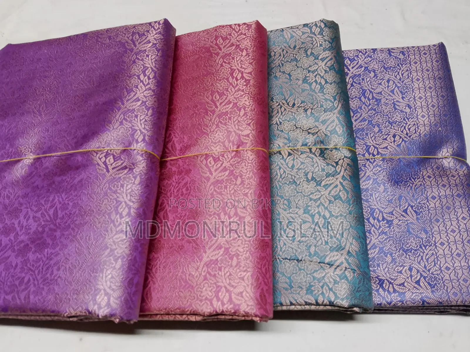 Original Pink Jamdani Silk Saree - New