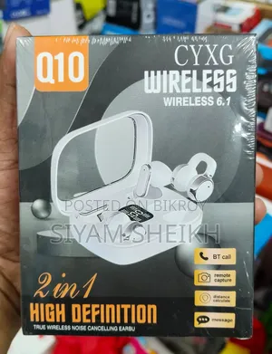 Q10 CYXG ওয়্যারলেস ২-ইন-১ ট্রু ওয়্যারলেস ইয়ারবাডস ও স্মার্ট ফিচার কম্বো!