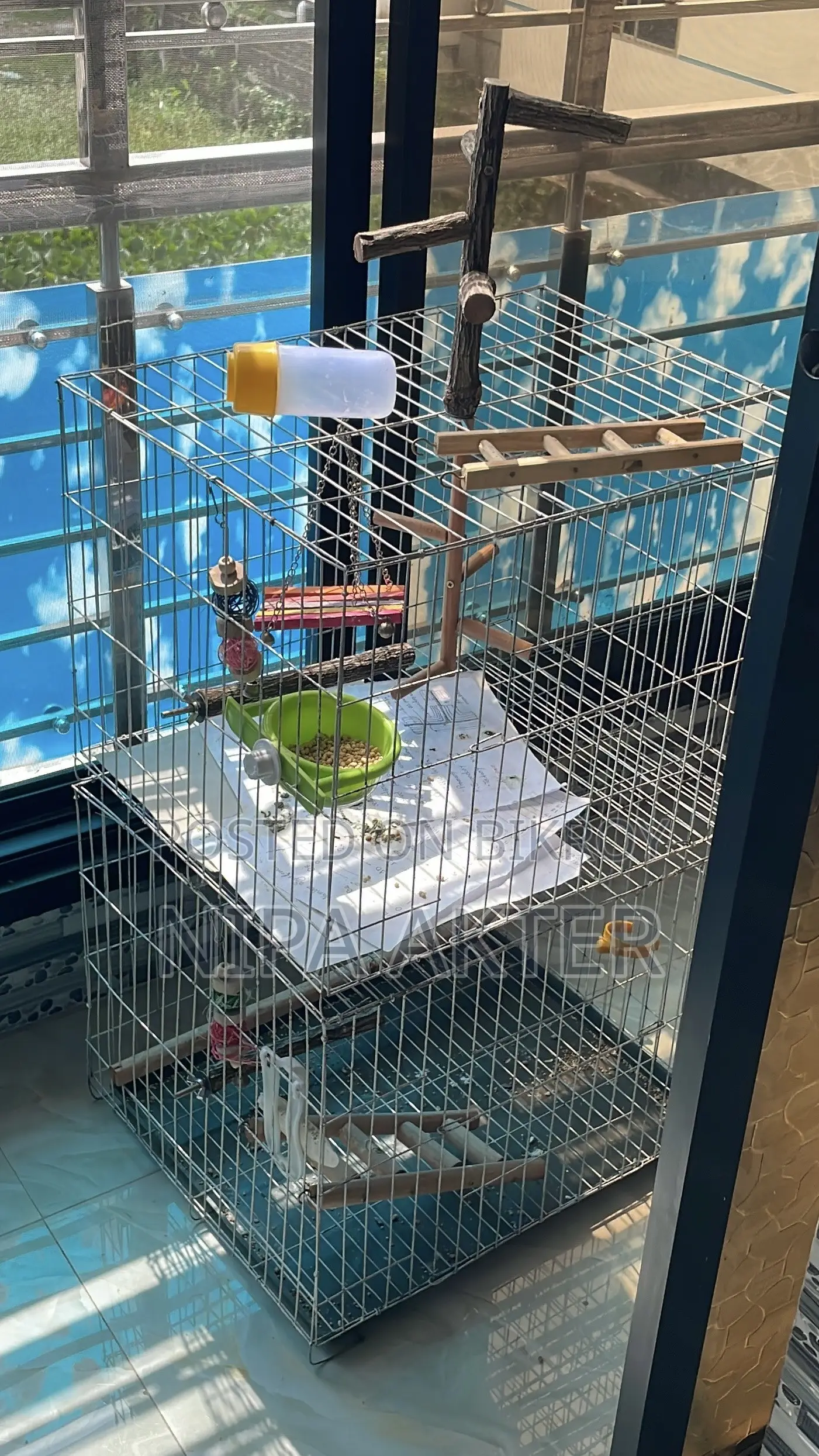 Two-Story Bird Cage