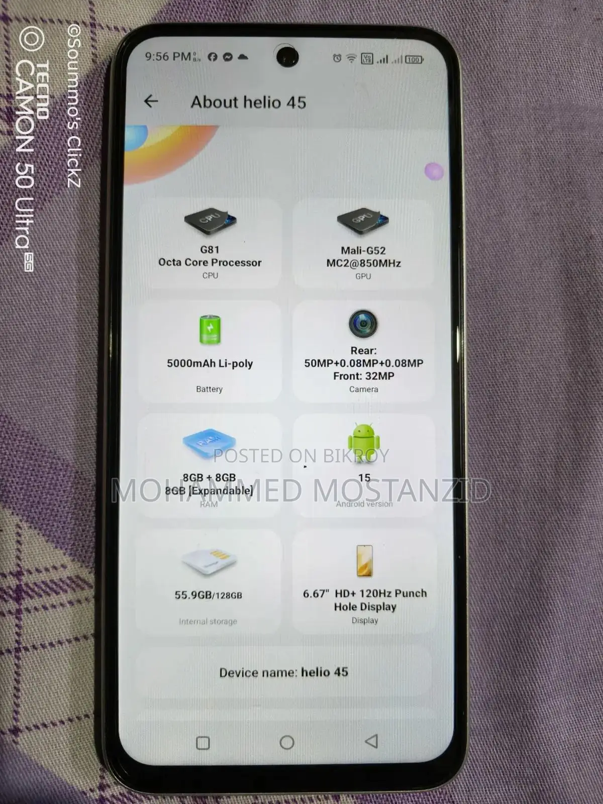 Helio 45 128 GB Black