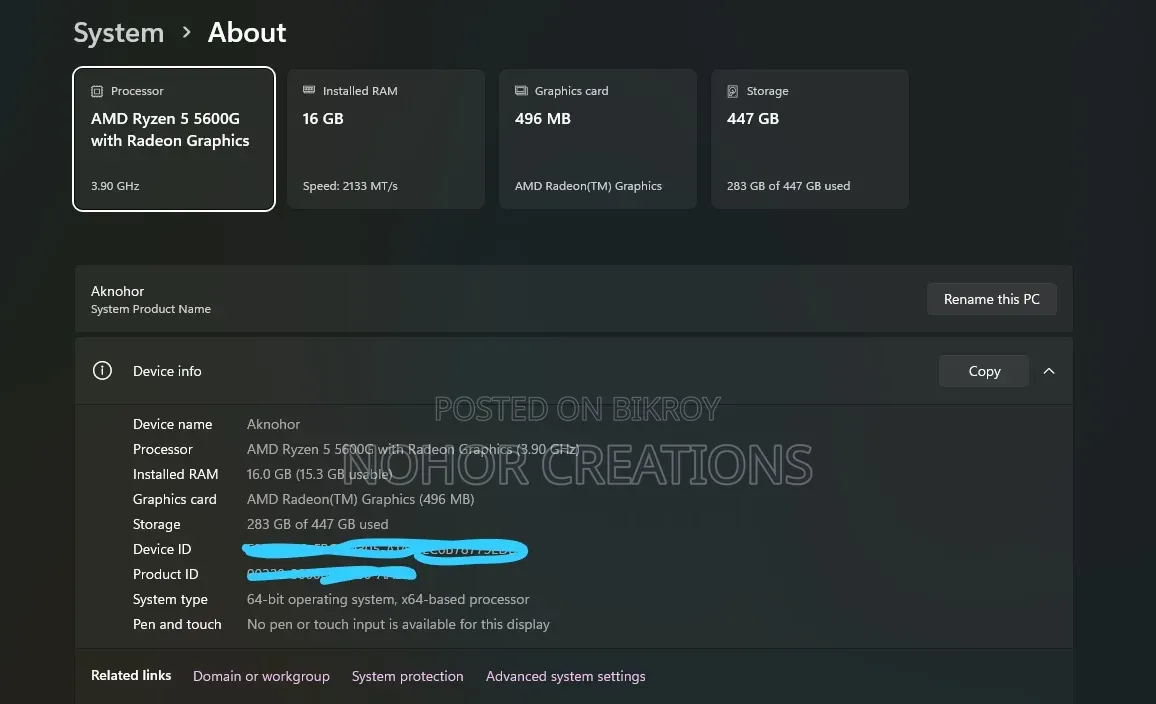 Desktop Computer Asus TUF Gaming FX10CP 16GB AMD Ryzen 5 SSD 500GB