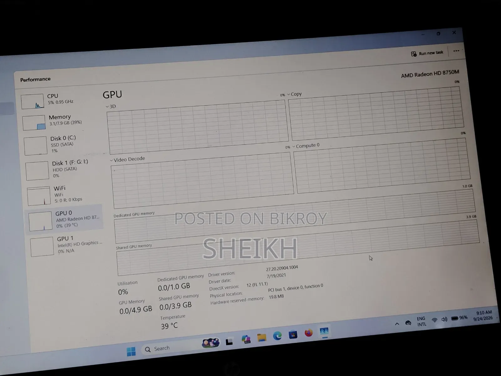 Laptop HP ProBook 650 8GB Intel Core i5 HDD+SSD 1T