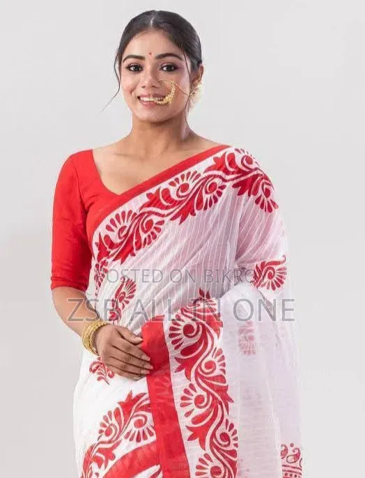 Half Silk Jamdani Saree