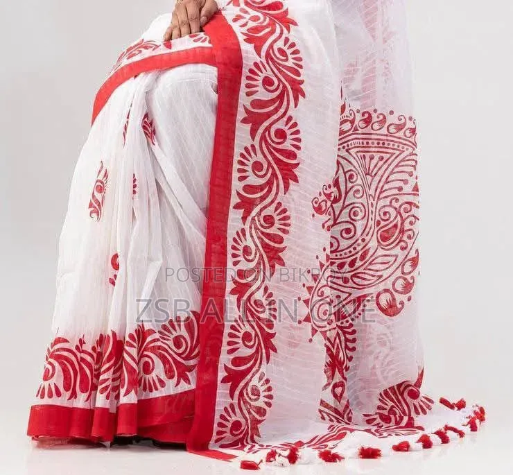 Half Silk Jamdani Saree