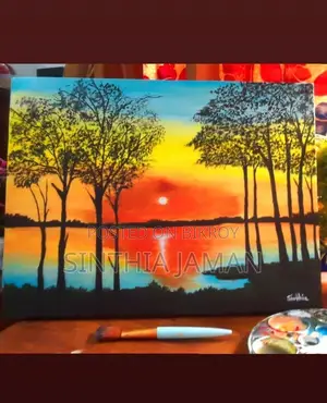 অরজিনাল ক্যানভাস পেইন্টিং। বড় ক্যানভাস পেইন্টিং।