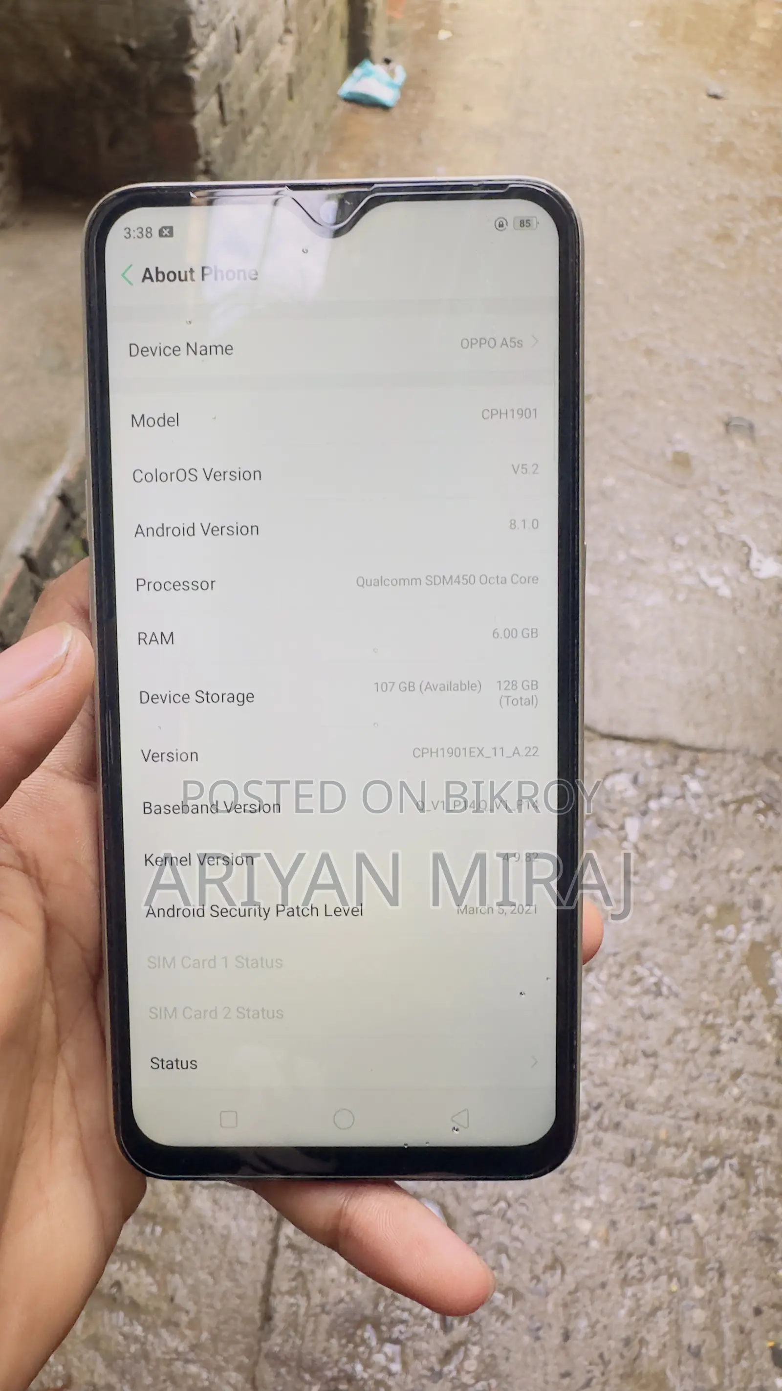 Oppo A5 128 GB Gold