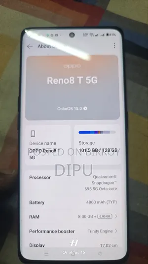 Oppo Reno8 T 5G 128 GB Black
