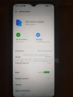 Oppo A17K 64 GB Blue