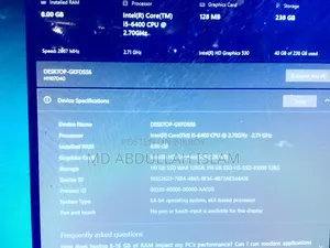 Desktop Computer 8GB Intel Core i5 SSD 256GB