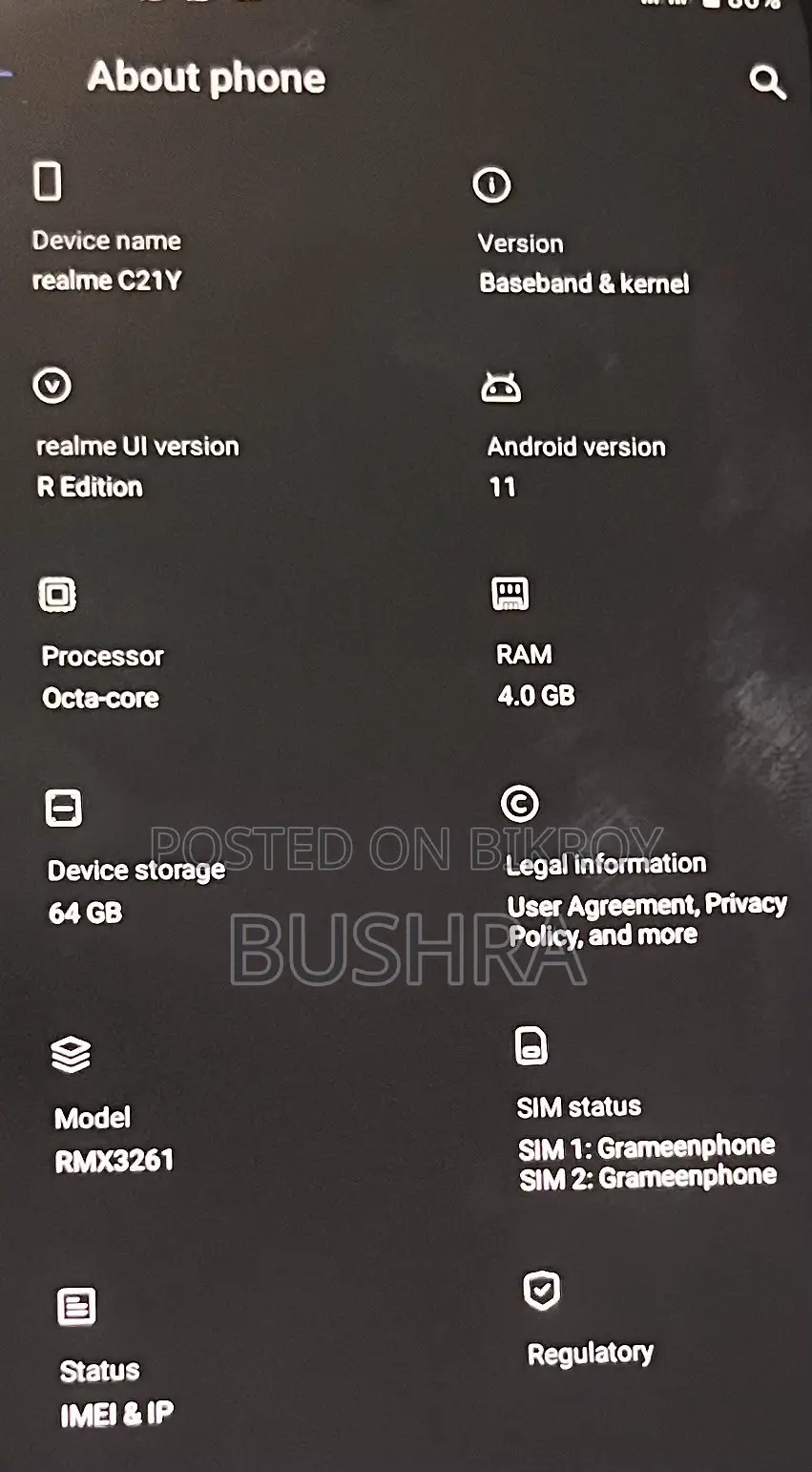 Realme C21Y 64 GB Graphite