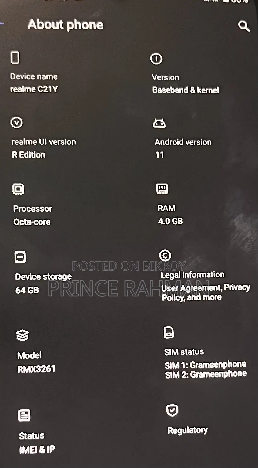 Realme C21Y 64 GB Graphite