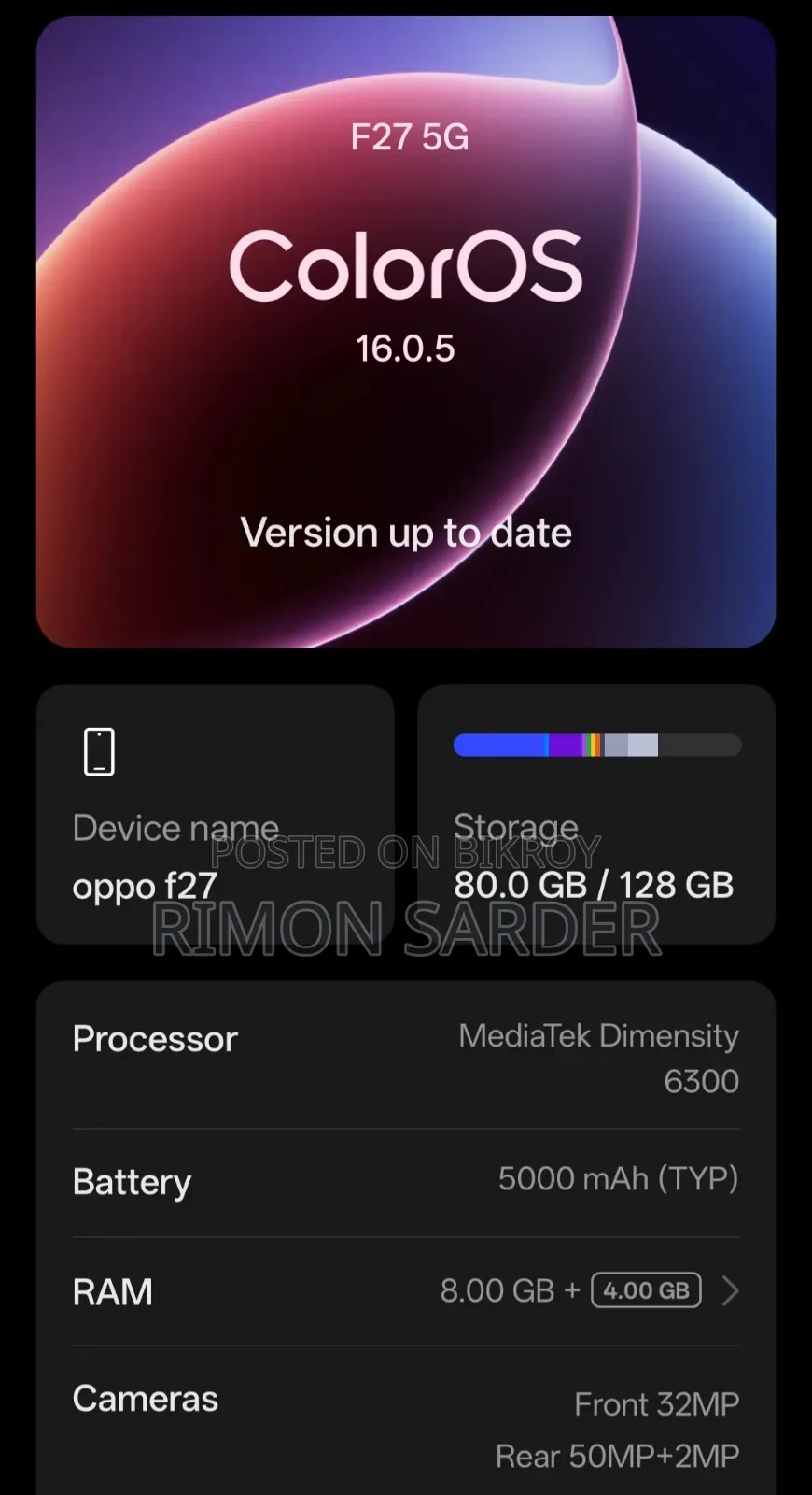 Oppo F27 128 GB Green