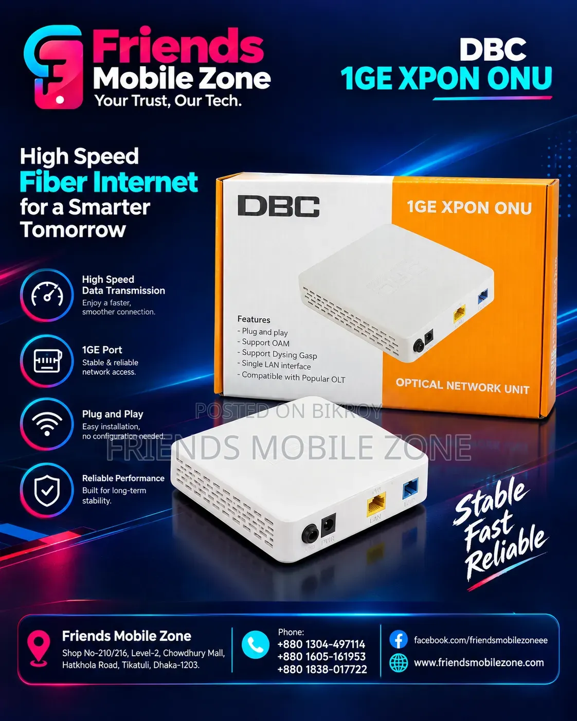 DBC Xpon Onu