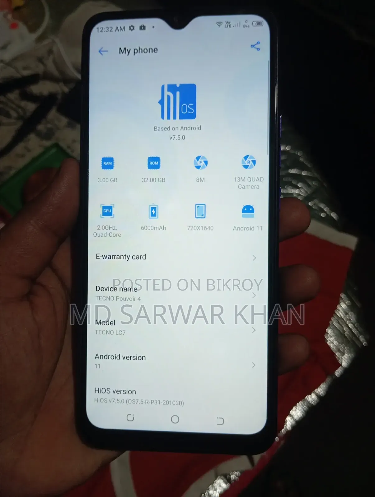 Tecno Pouvoir 4 32 GB Blue