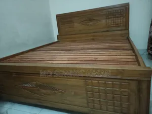 শেগুন কাঠের খাট ৬/৭