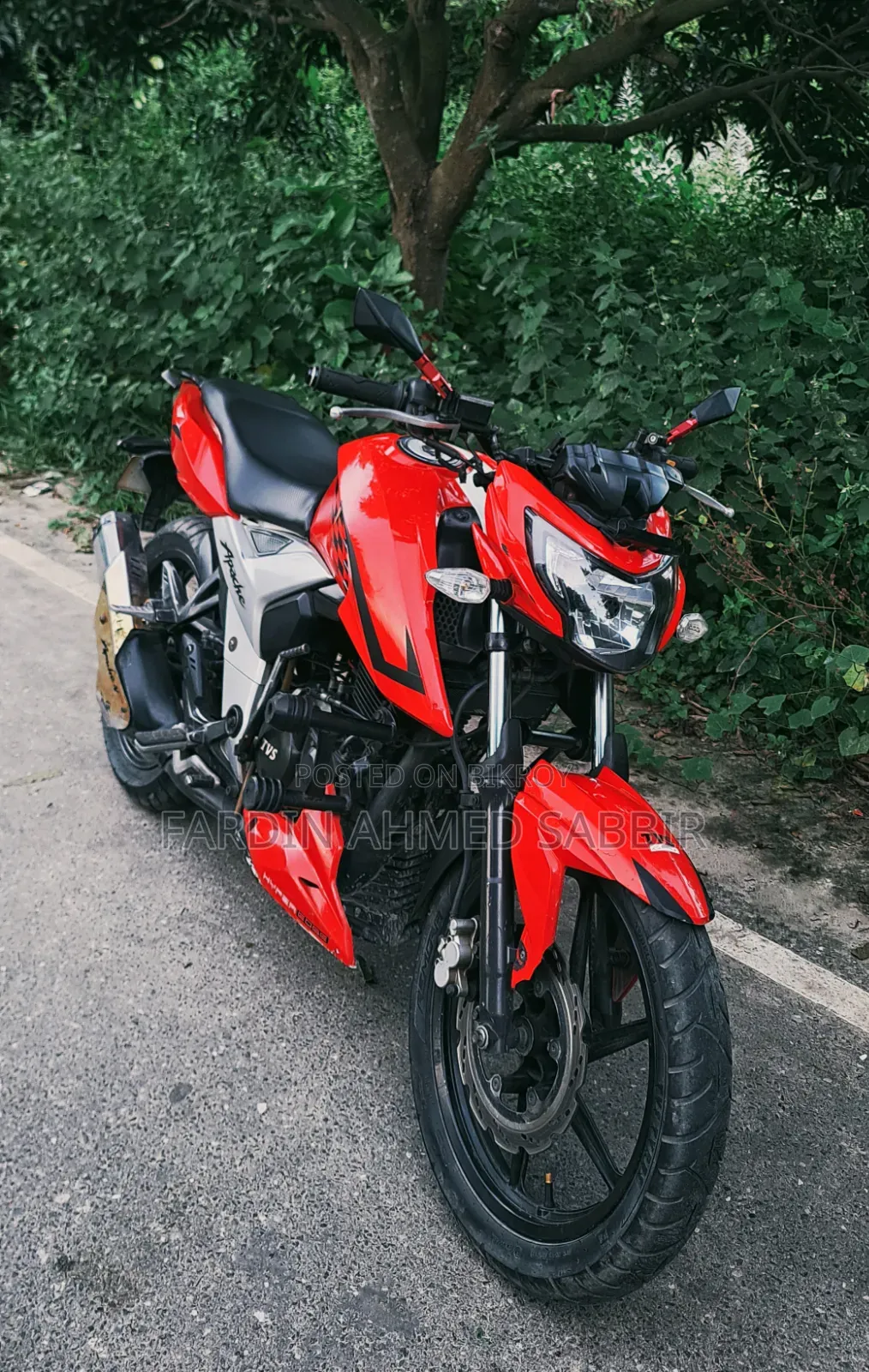 টিভিএস আপাচে আরটিআর ১৬০ ৪ভি ২০২১ লাল