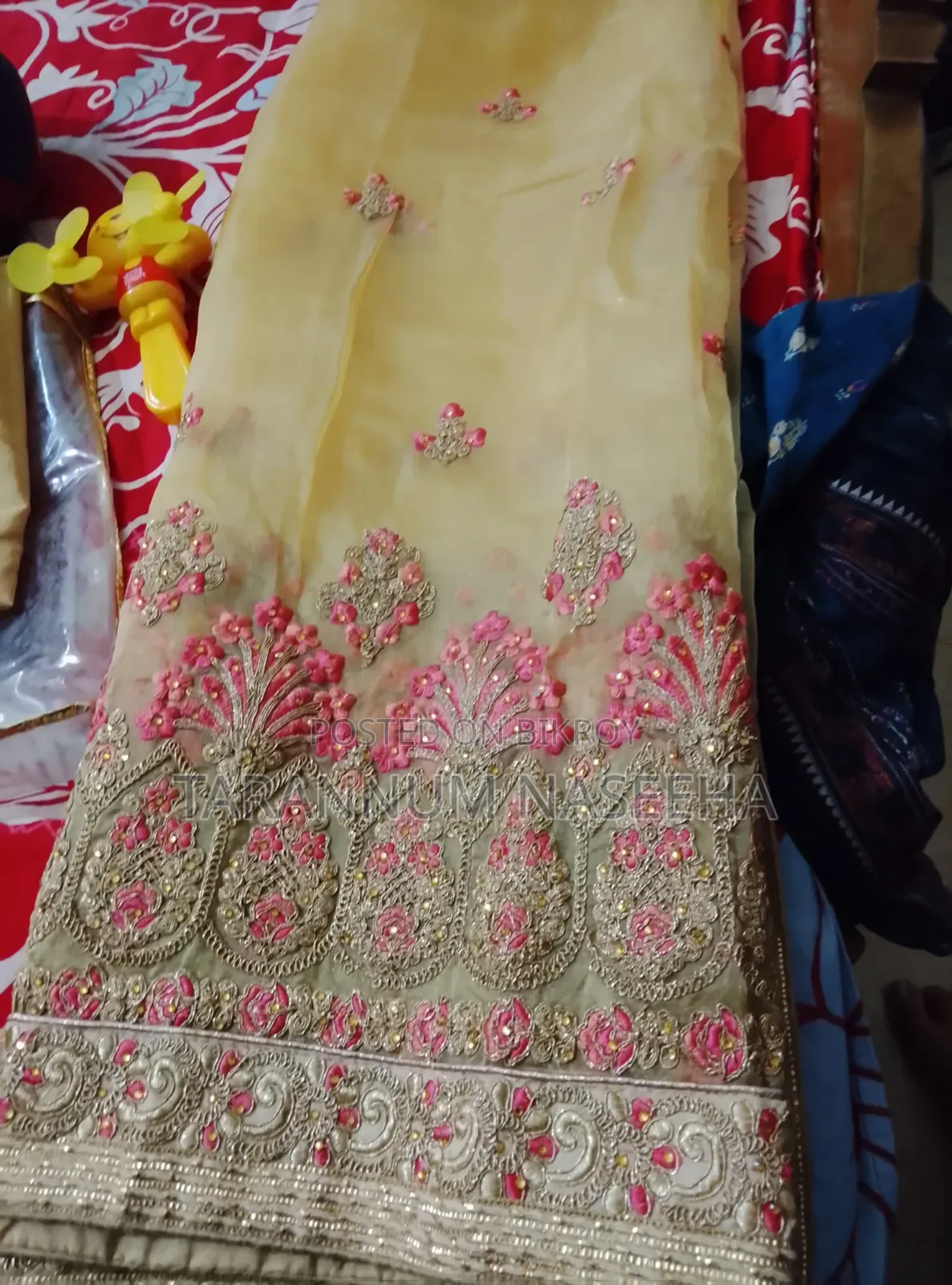 New Intact Organza Muslin Party Sharee