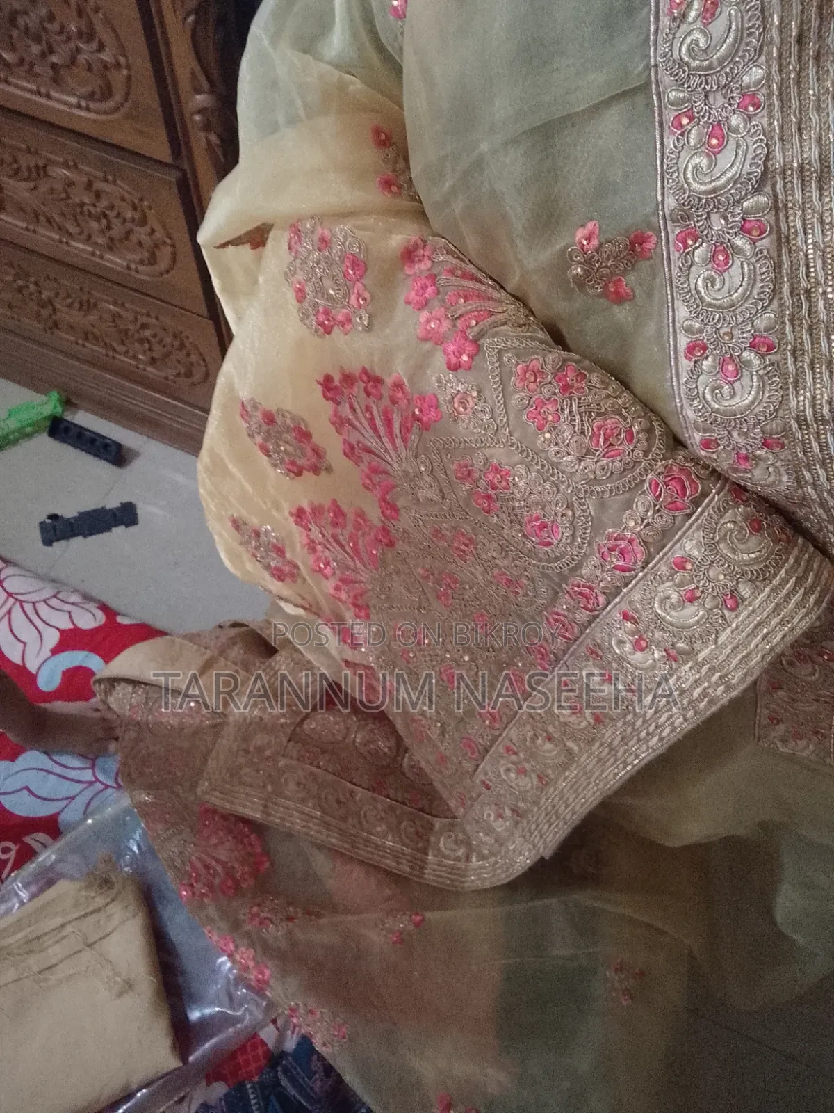 New Intact Organza Muslin Party Sharee