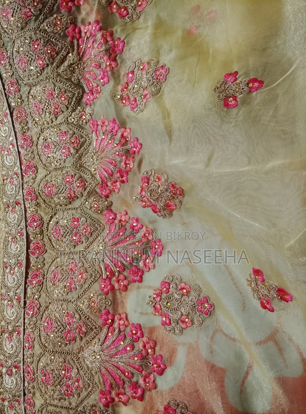 New Intact Organza Muslin Party Sharee