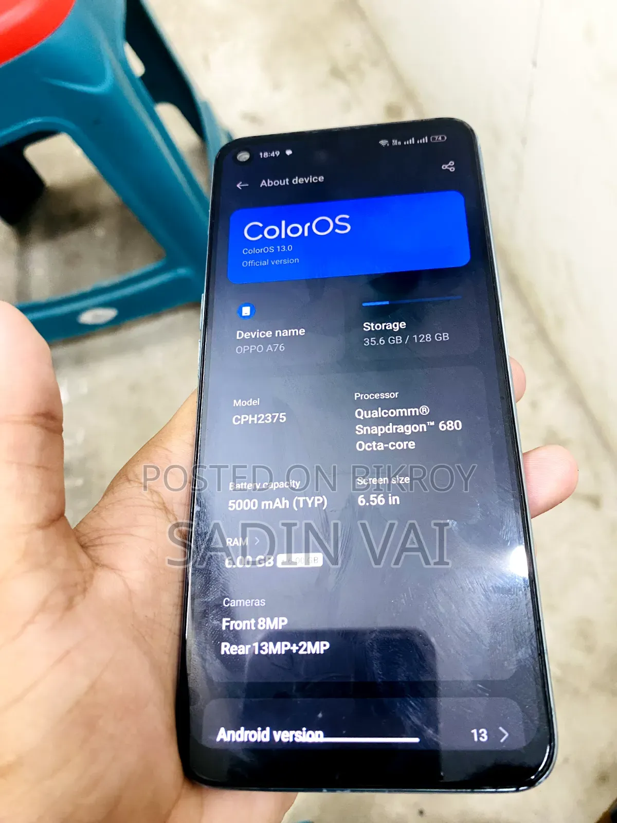 Oppo A76 128 GB Silver