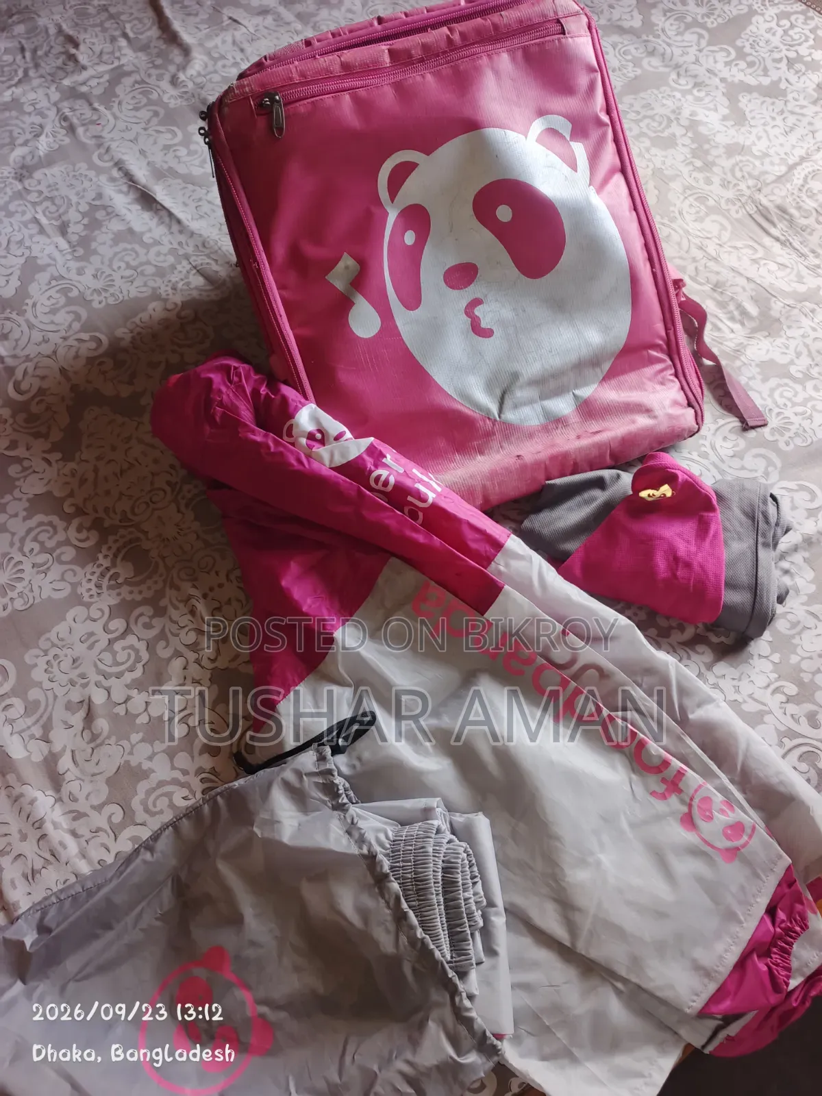 Foodpanda Bag, Rain Coat T Shirt