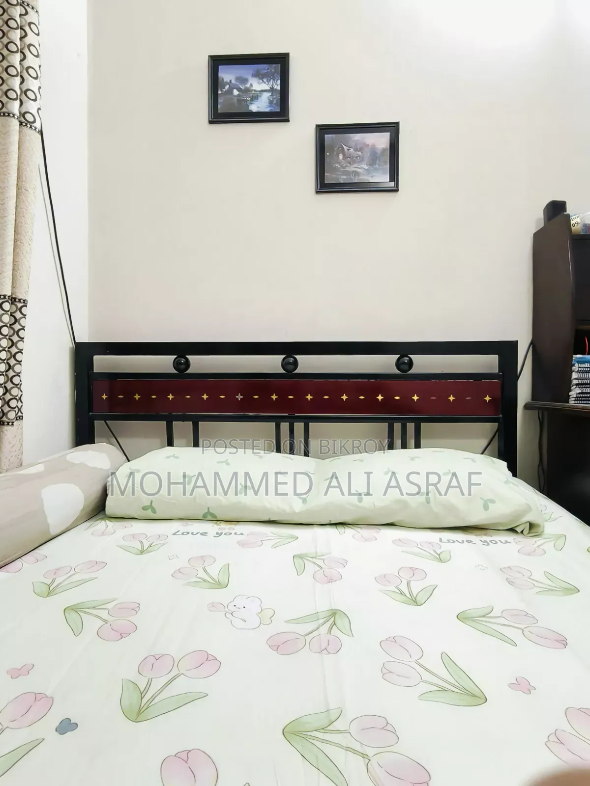 আয়রন খাট সাথে জাজিম