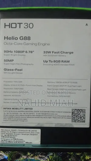 Infinix Hot 30 128 GB Green