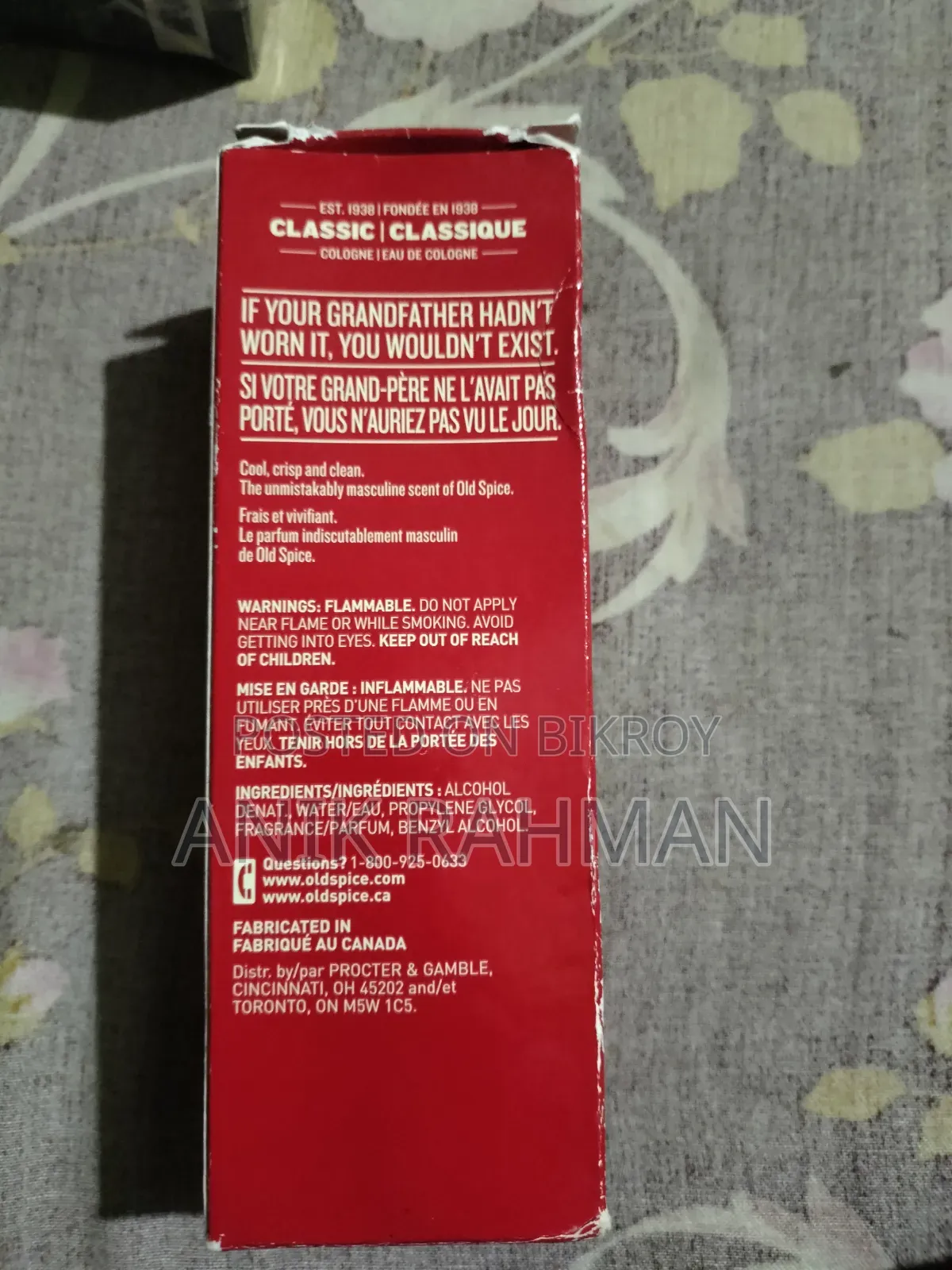 Old Spice -Est. 1938 | Fonclassic Classique Cologne Eau De Cologne-