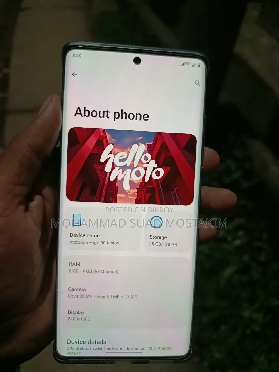 Motorola Edge 50 Fusion 128 GB White