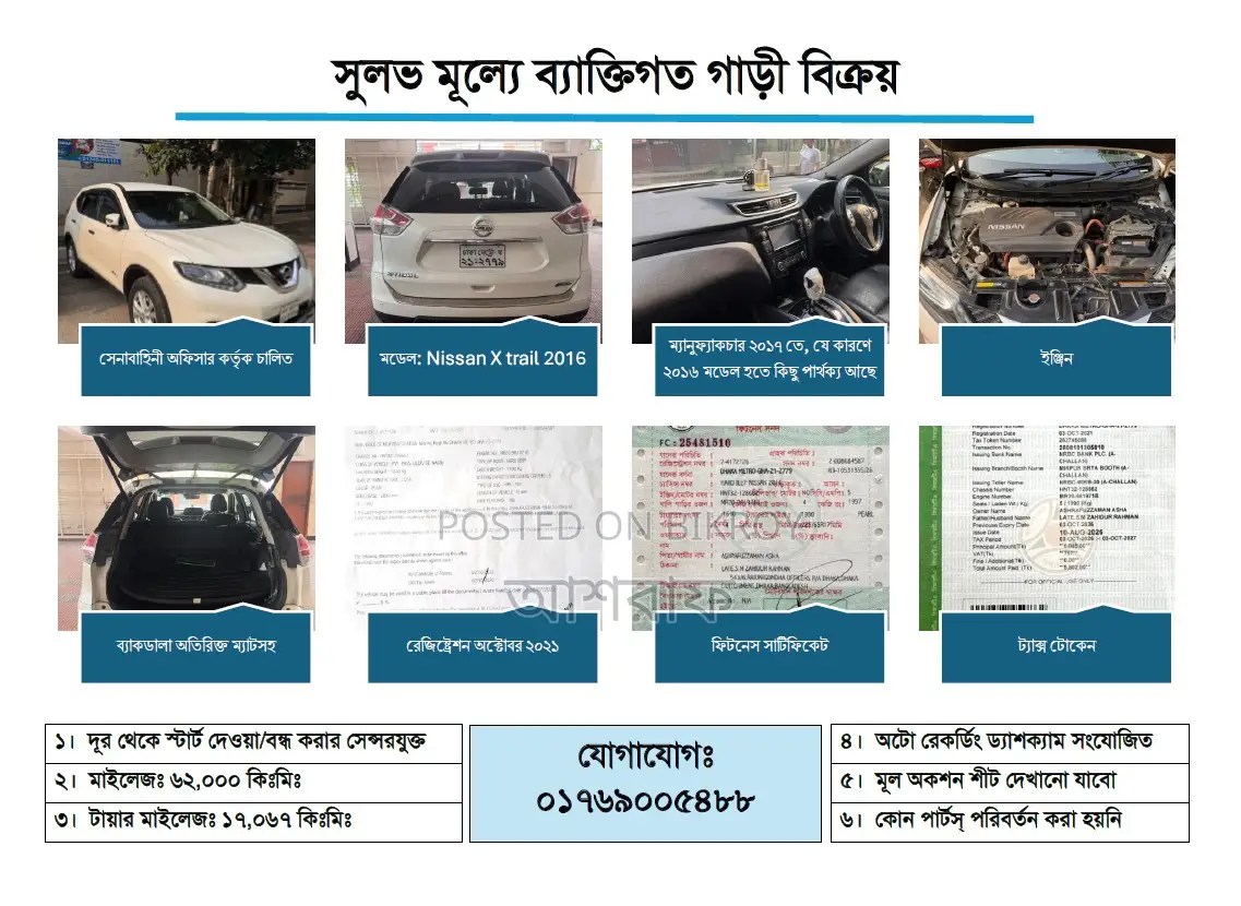 নিসান এক্স-ট্রেইল ২.০ হাইব্রিড এফডব্লিউডি ২০১৬ পার্ল