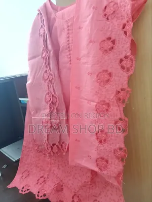 Embroidered and Laser Cut Nice, comfortable Unstitched Cotton 3pcs
