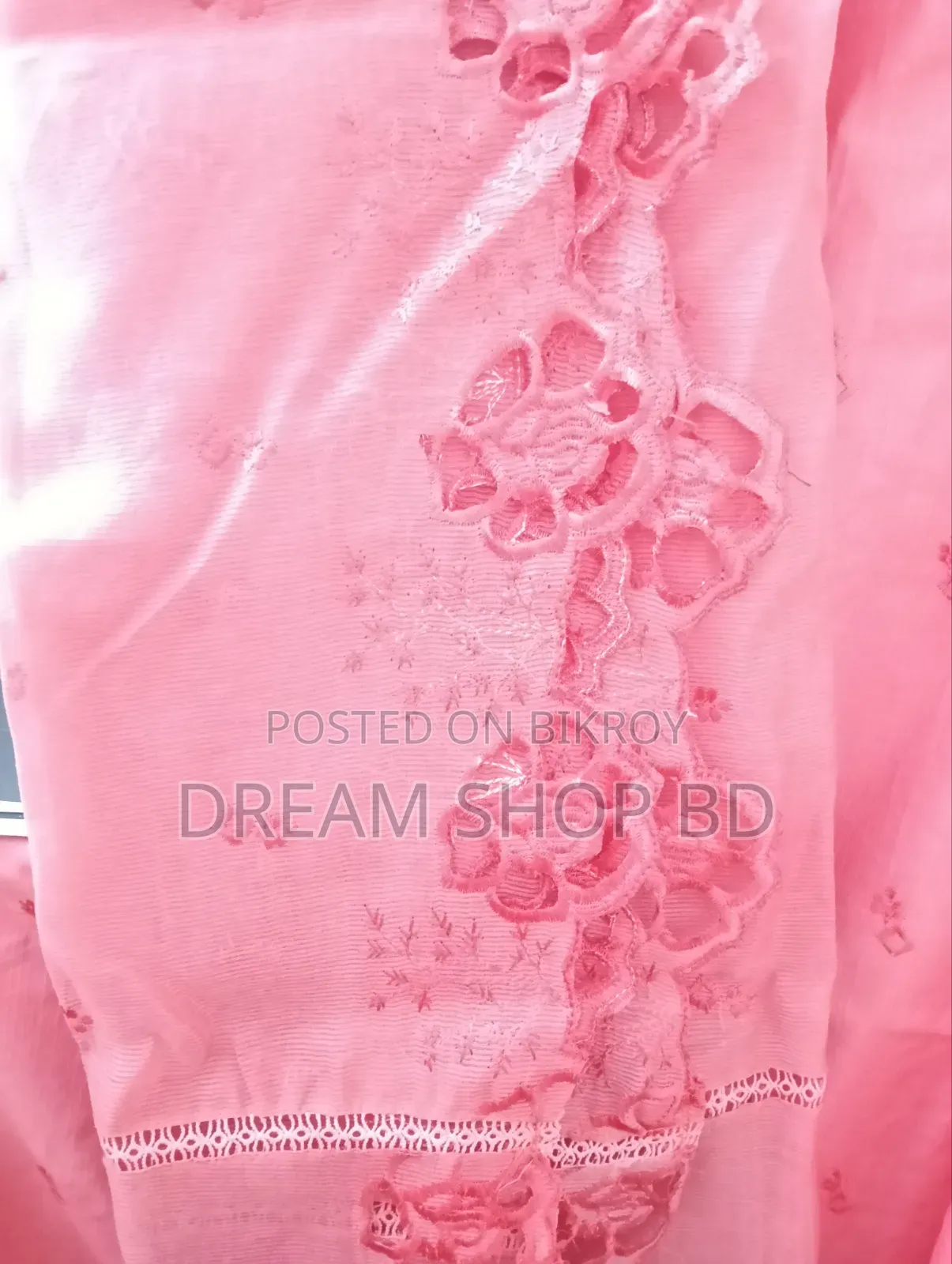 Embroidered and Laser Cut Nice, comfortable Unstitched Cotton 3pcs