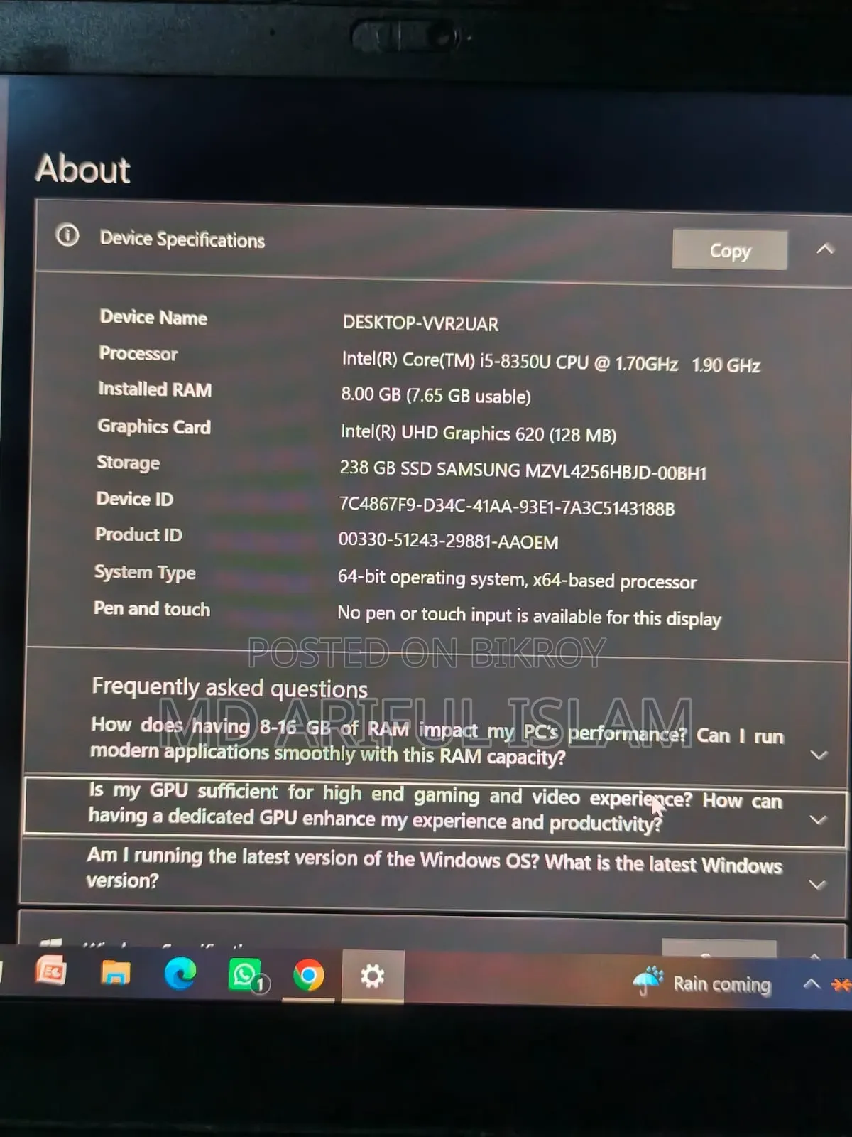 Laptop Lenovo ThinkPad Yoga 8GB Intel Core i5 SSD 256GB