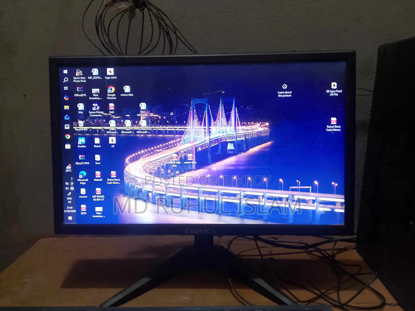Desktop Computer MSI 8GB Intel Core i3 SSD 128GB