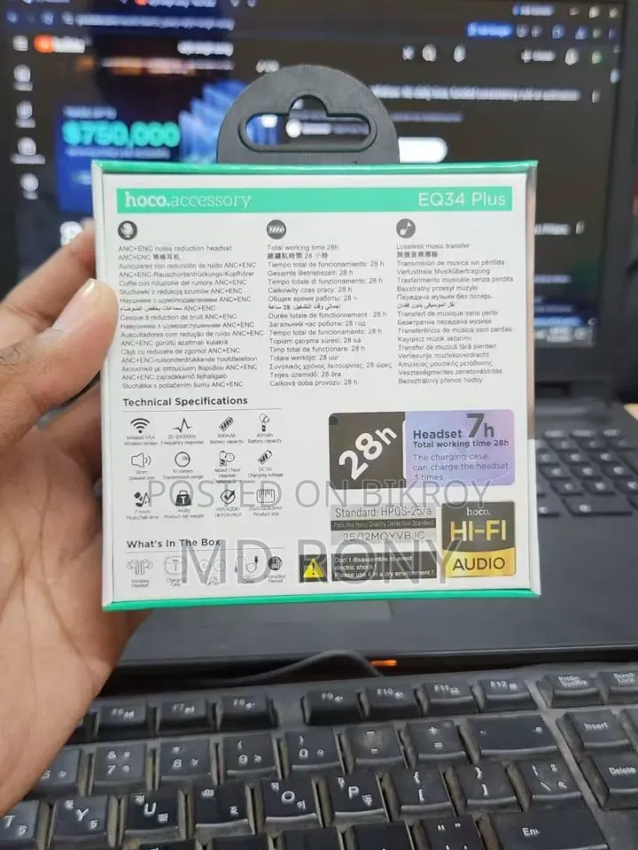Hoco EQ34 Plus Original Product